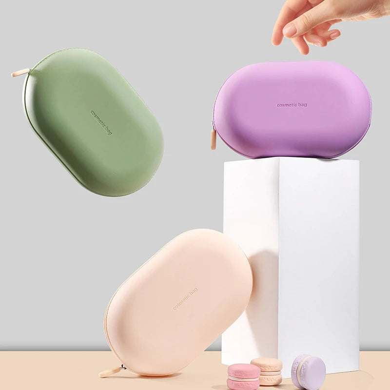 Portable Large Capacity Silicone Cosmetic Bag Waterproof Soft Moisture-proof Storage Wash Bag For Home Travel