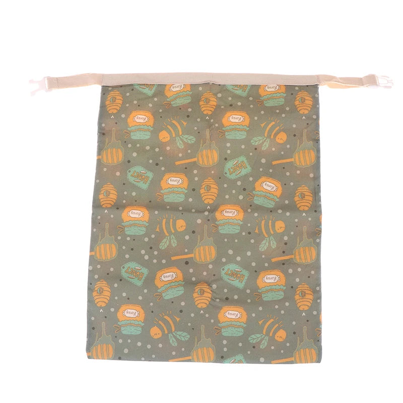 1Pcs Reusable Beeswax Food Wrap Bag Linen Cotton Bread Storage Bag Food Grade Eco Friendly Sandwich Pouch