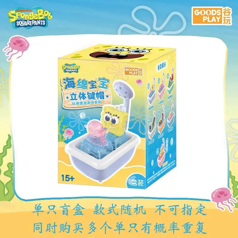 Genuine Spongebob Squarepants 3d Keycap Blind Box Official Movie Peripheral Mr Krabs Squidward Figurine For Mechanical Keyboard