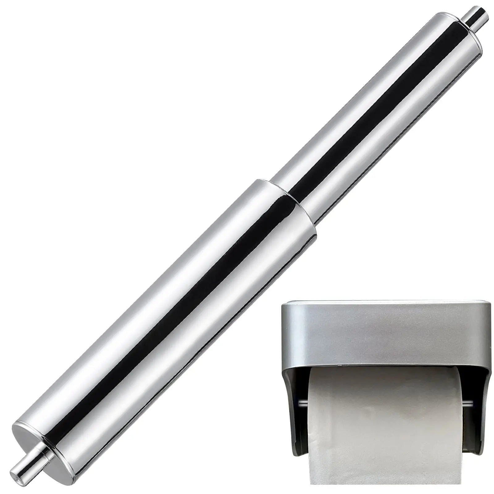 Toilet Paper Roller Rod Paper Towel Holder Accessories Toilet Tissue Retractable Roller Rod Pole Holder Bathroom Toilet Supply