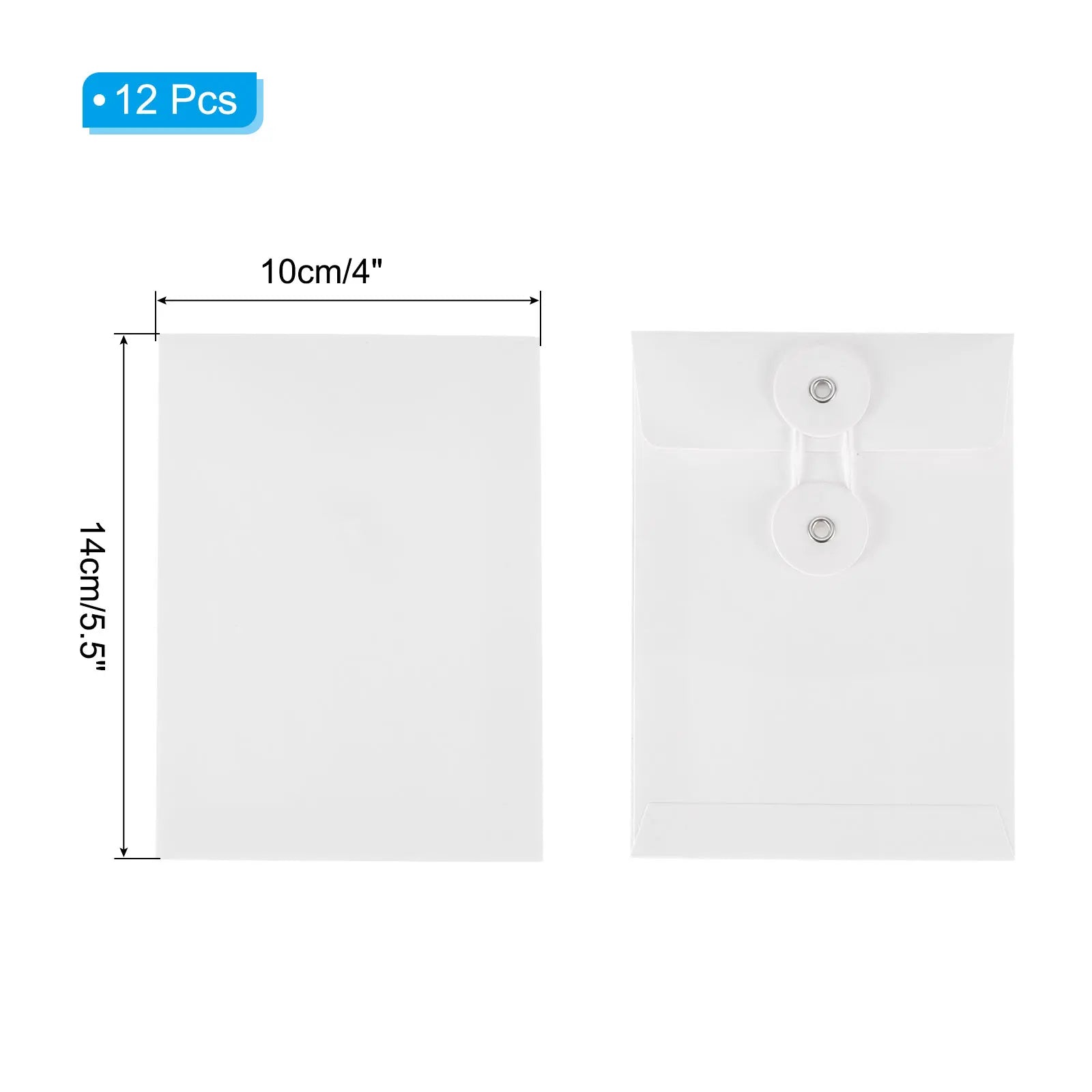 6/12Pcs Kraft Paper Envelope with String Tie Closure Vintage Envelopes File Folder Bag for Office Card Storage Document Organize