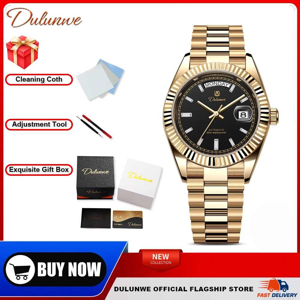 Reloj Hombre Business Style Men Mechanical Wristwatch 41MM Luxury  Automatic Watch For Men Relogios 6075