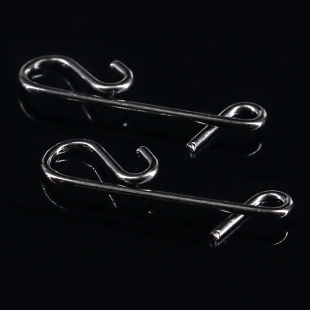 100 Pcs Stainless Steel Fishing Hanging Snap Swivel Lure Connectors Nice Snaps Barrel Swivel Rolling Snap Carp Fishing Tackle