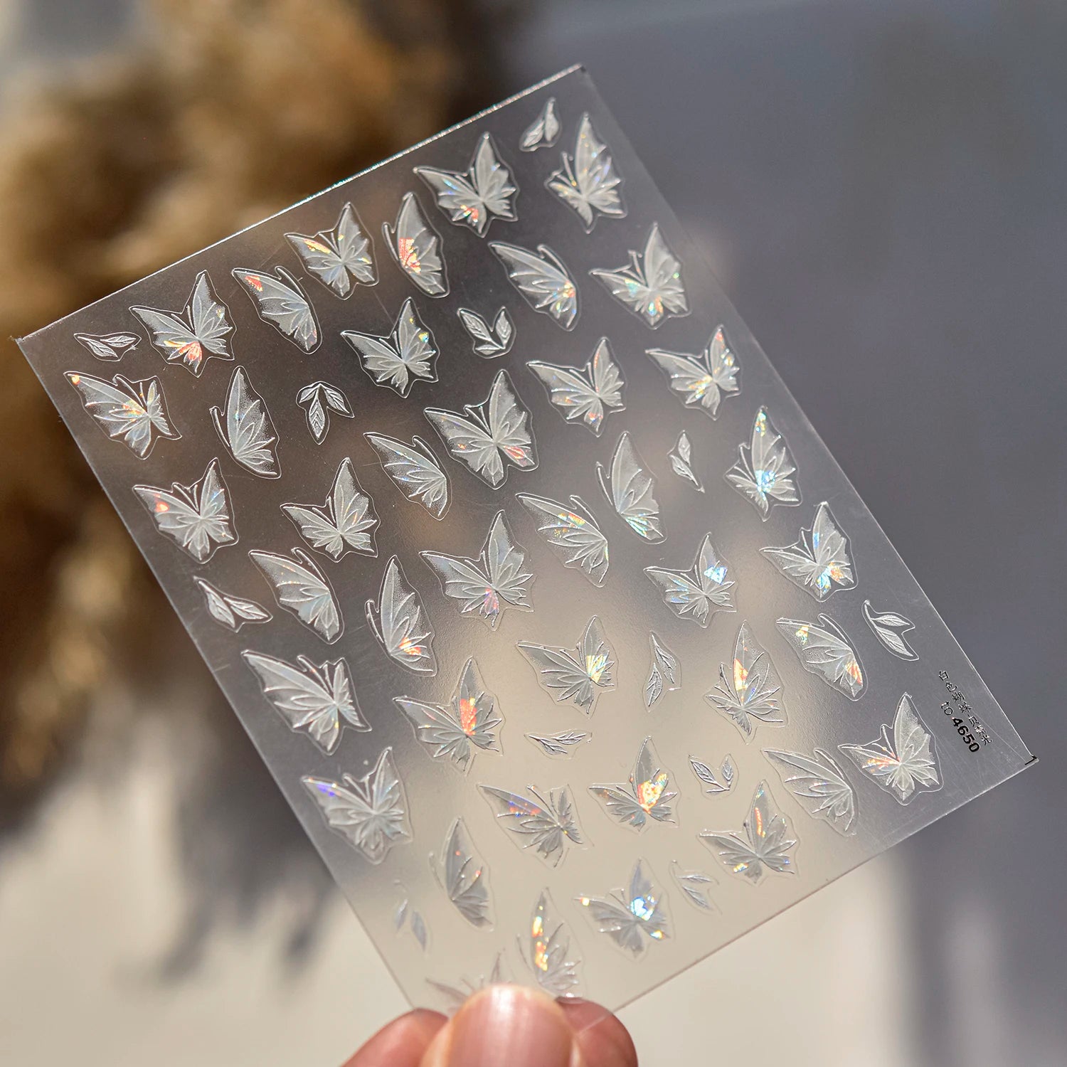 Red Butterfly 5D Nail Sticker Nail Art Decoration Spring Flowers Nail Art Decal Relief Sticker Press on Nails