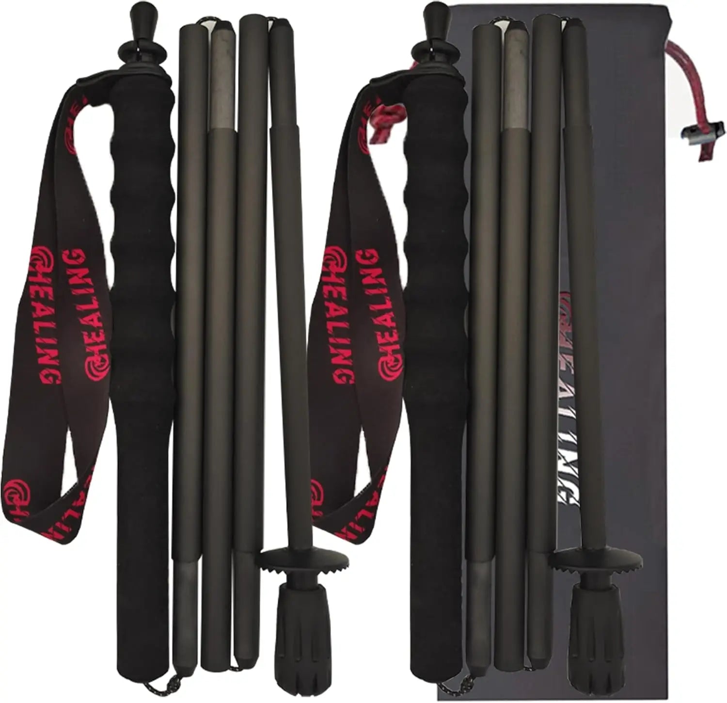 Carbon Fiber 5-Section Hiking Stick Portable Lightweight Clibming Pole Outdoor Foldable Trekking Pole Camping City Walking Stick