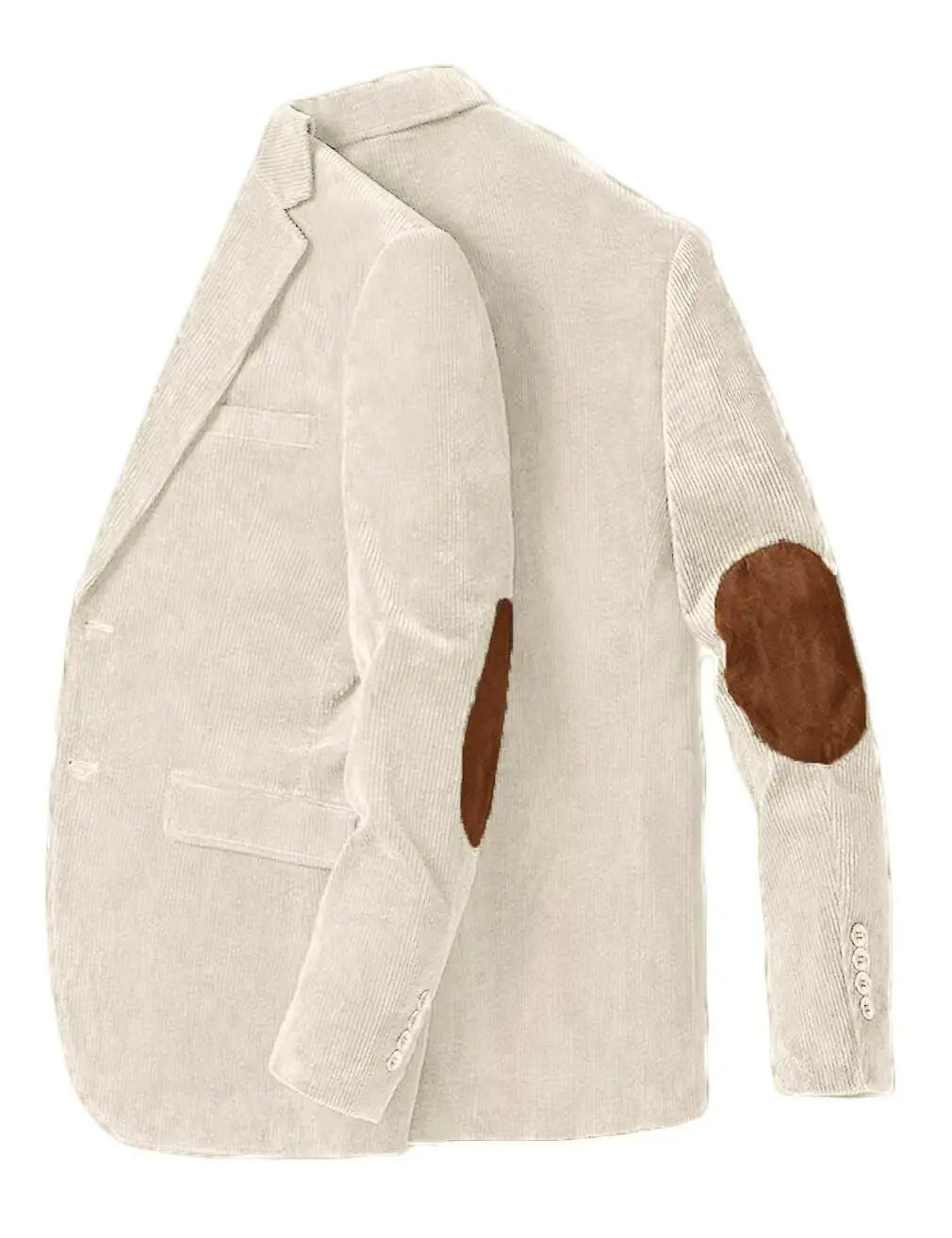 Men's Corduroy Blazer Single Breasted Men's Jacket with Elbow Patch Business Casual Jacket suit pants Spring Fall Sport Coats