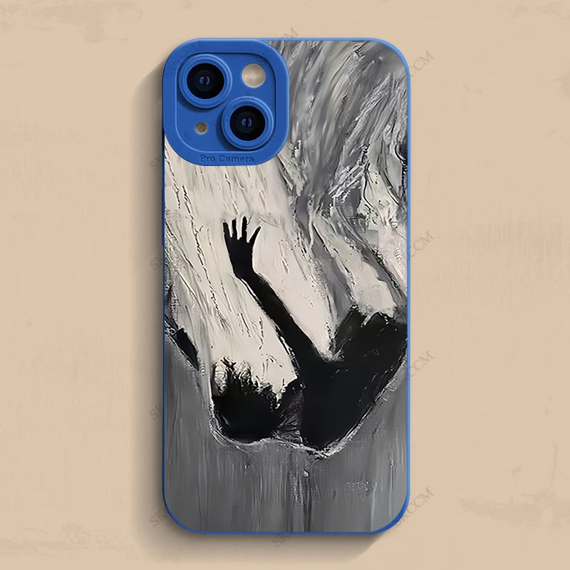 Oil Painting Art Phone Case For iPhone 15 Pro Max 14 13 12 11 Pro Max XS XR X 7 8 14 15 Plus SE 2020 Shockproof Soft Matte Cover