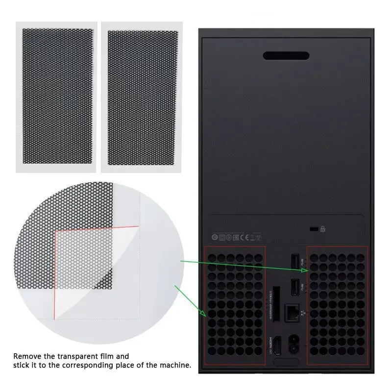 Anti Dust Filter Cover For Xbox Series X Console Cooling Fan Dustproof Cover Thumbstick Grip Caps For Xbox Series X Accessories