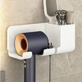 1pc Hair Dryer Storage Rack Non Punching Bathroom Wall Mounted