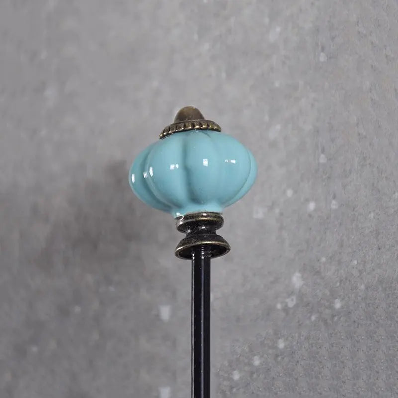 Ceramic Pumpkin Wall Mounted Coat Hooks Various Colors Home Decorative Hooks for Hanging Clothes Bags Towel Hangers Curtain Rack