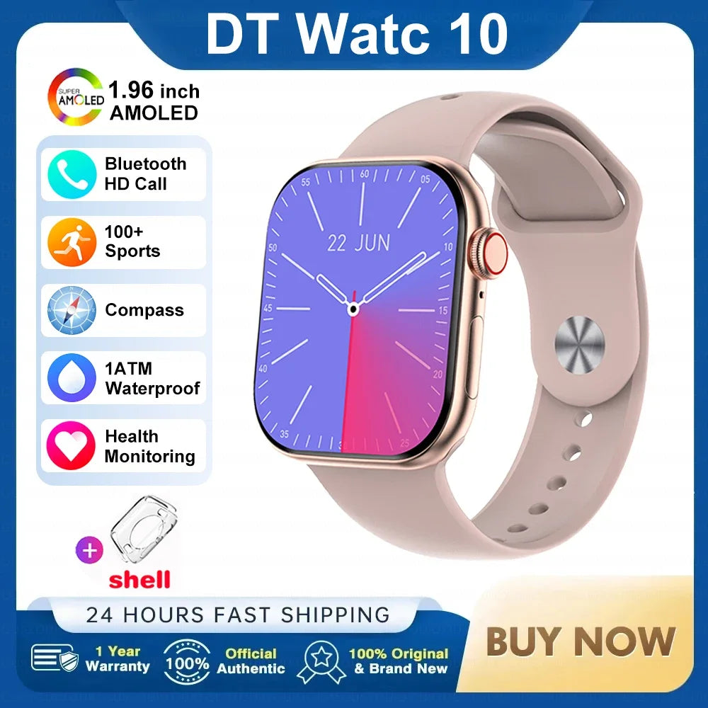 New DT Watch 10 Smartwatch 16GB Large Memory NFC 3D Stereo Vision Compass Muiti-Sport Mode Waterproof Bluetooth call Smartwatch