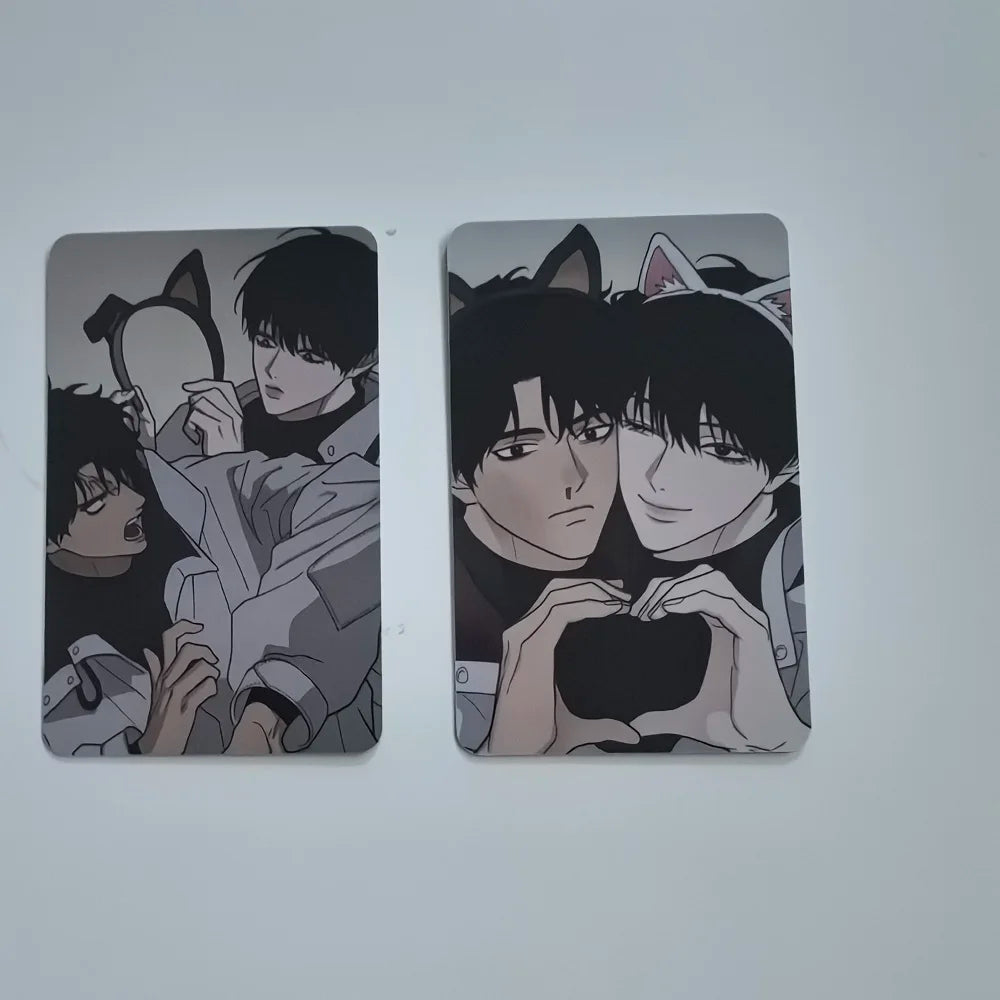 4Pcs Korean Manhwa Reverse Thinking Photo Card Set - 3 Inch Collectible Manga Character Collectible Lomo Cards ﻿