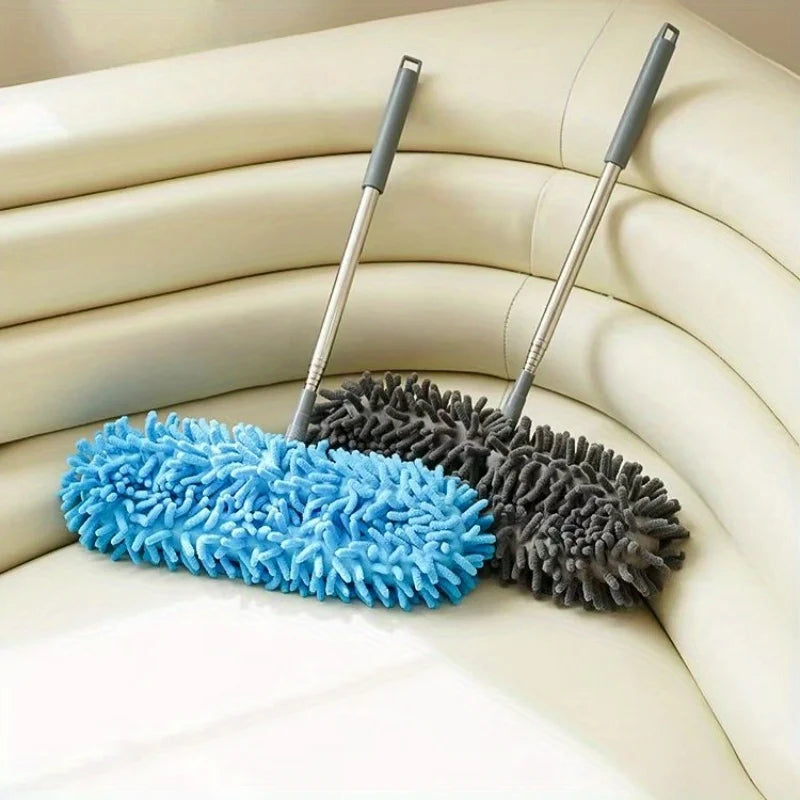 1pc extendable ceiling fan furniture electronic device cleaning brush - long handle snowflake ultra-fine fiber dusting rod