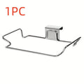 Stainless Steel Kitchen Garbage Bag Holder Hanging Cabinet Door Trash Rack Space-Saving Kitchen Gadget
