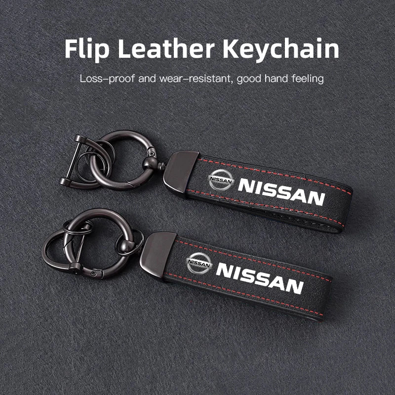 2025 Suede Key Ring Sport Car Keychain Custom Gift With Emblem For Nissan Sylphy N7 Teana Qashqai Note J10 J11 Navara Juke Tiida