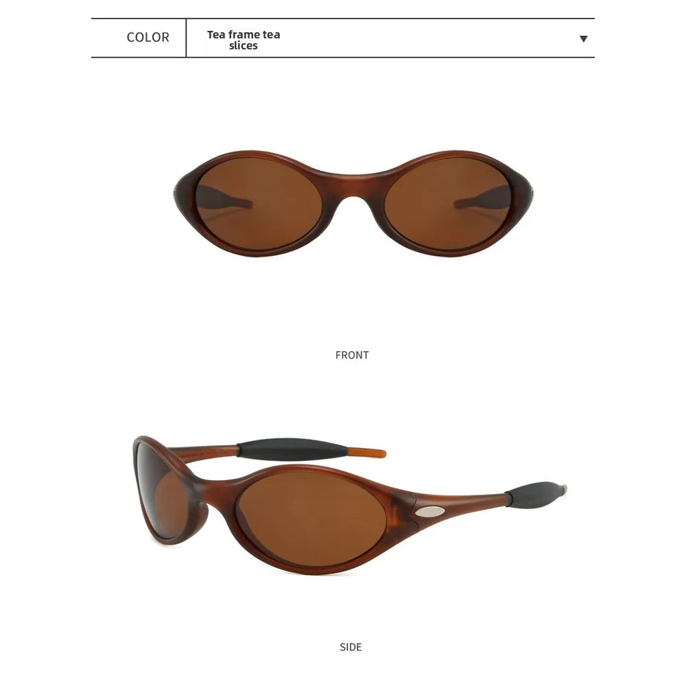 2026 Y2k Euro-american Polarized Sunglasses For Men And Women Tr Retro Oval Round Frame Outdoor Cycling Driving Sunglasses.
