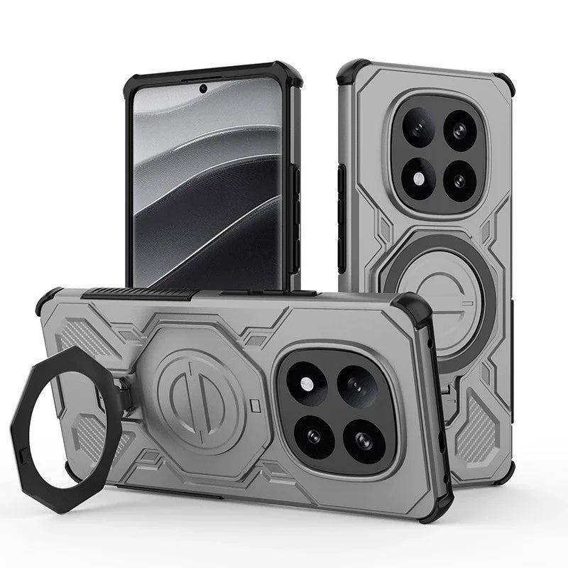 Case For Redmi Note 15 14 Pro Plus 5G Xiaomi 15T Pro MagSafe Stand Magnetic Holder Protection Stands Kickstand Protective Cover