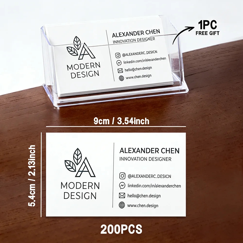 200pcs, Custom Business Cards/Cards, Desktop Business Cards, Thank You Cards, Matte Film Surface
