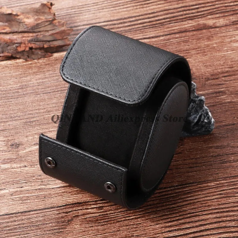 Watch Travel Case PU Leather Watches Leather Box Vintage Watch Storage Organizer-Secure Storage Vintage Watch Display Organizer