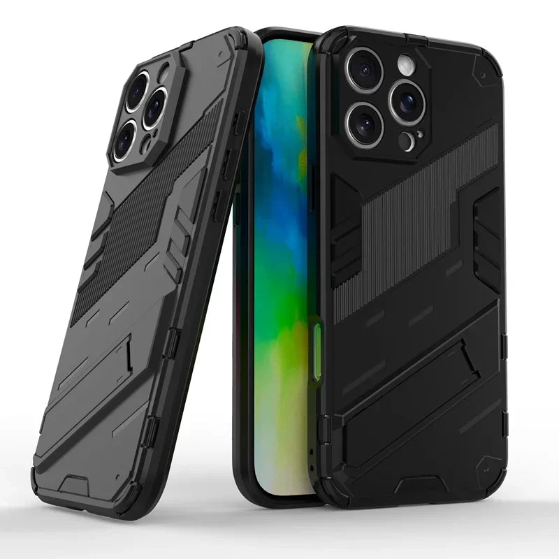 Armor Shockproof Protective Magnetic Holder Case For iPhone 17 Pro Max 16 15 14 12 13 11 Pro Max Plus 17Air 13 12 Mini Cover