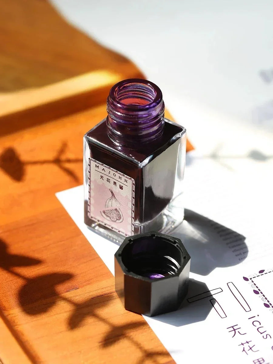 MAJOHN 20ml Shanghai Themed Glitter Ink for Fountain Pen Dip Pen Sketching Art Golden Particles Stationery School Supplies