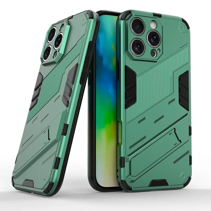Armor Shockproof Protective Magnetic Holder Case For iPhone 17 Pro Max 16 15 14 12 13 11 Pro Max Plus 17Air 13 12 Mini Cover