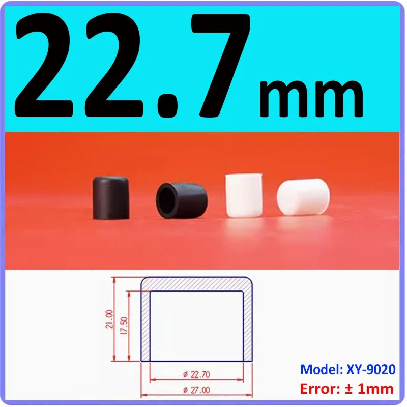  White Silicone rubber cover round steel pipe sleeve end protective cap anti-collision and high temperature resistant 3~68.5mm