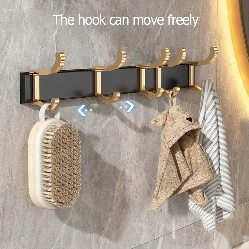 No Drill Upgrade: Adjustable Width and Thickness, Portable Bathroom Hook, Door Hooks, Clothes Hook for Kitchen and Bathroom