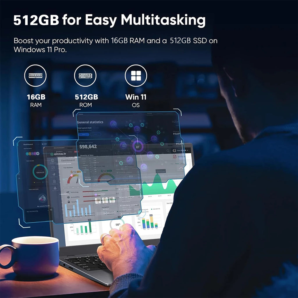 2026 Intel Core i9 10980HK 9900U Laptop Windows 11 Pro 16GB RAM 1TB 2TB SSD Portable Gaming Laptops Computer 15.6“ Notebook PC