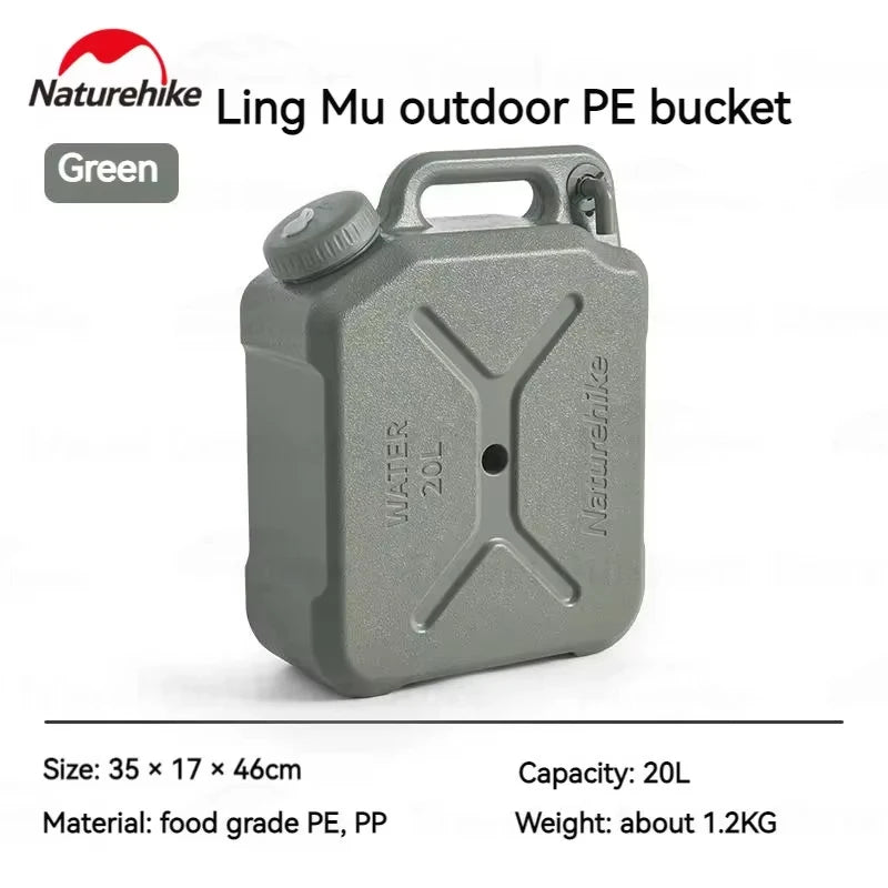 Naturehike Camping Water Bucket 12L/20L Portable Storage Tank Container PE Food Grade Picnic Water Pot With Faucet Outdoor Large