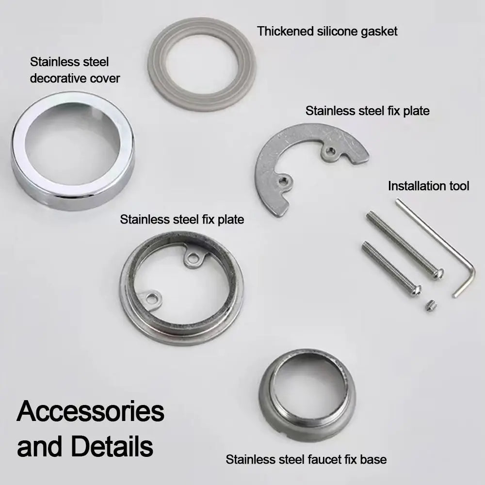 Quick Install Fixed Base Circlip Faucet Anti-loosing Faucet Installation Nut Fastener Tap Fixed Base Holder Kitchen Accessories