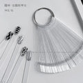 Ins False Nail Art Color Card Display Stand Gel Polish Template Fan Shape Nail Art Tip Sample Stand Nail Polish Practice Palette