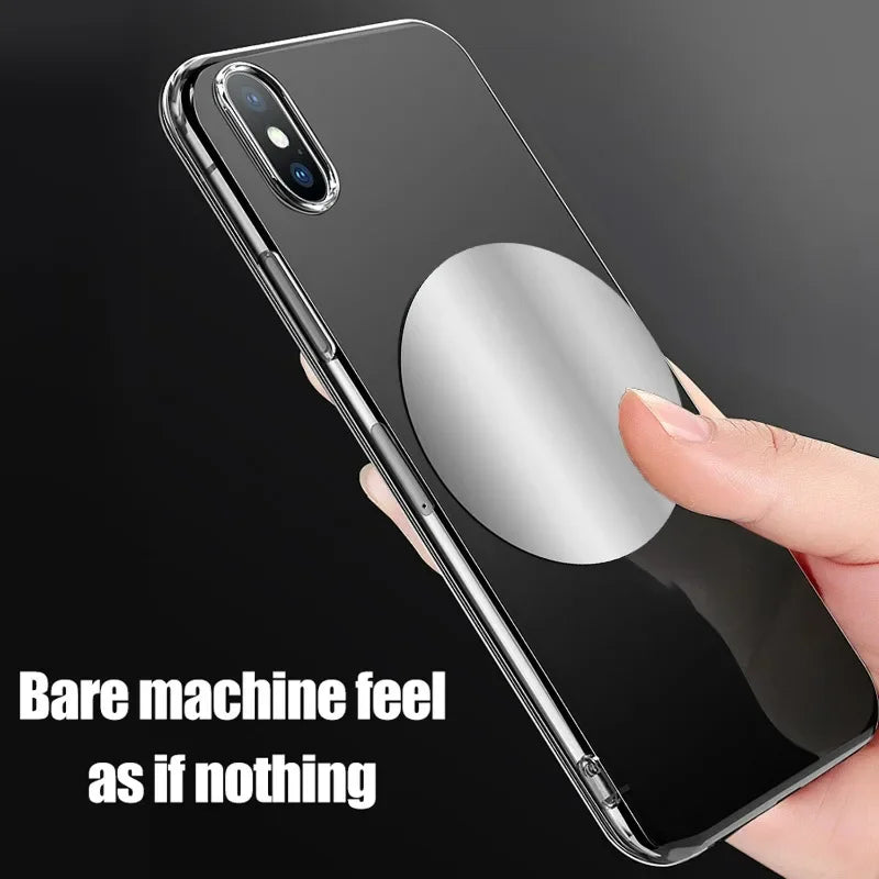 1-5PCS 8CM Magnetic Metal Plate Disk for Mobile Phone Tablet Universal Self Adhesive Iron Disk Patch Sticker for Magnetic Holder