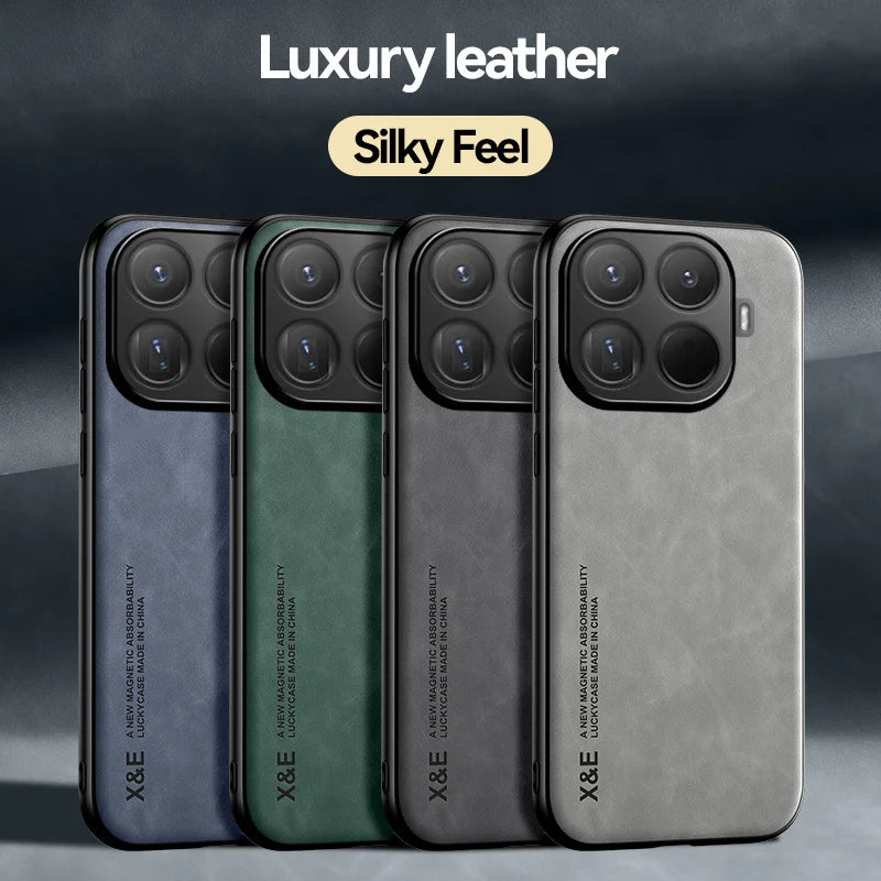 For Xiaomi 15T Pro 5G Case Soft Leather Magnetic Holder Phone Case For Xiomi Xiaomy Mi15T Mi 15T 15 T Pro Shockproof Back Cover