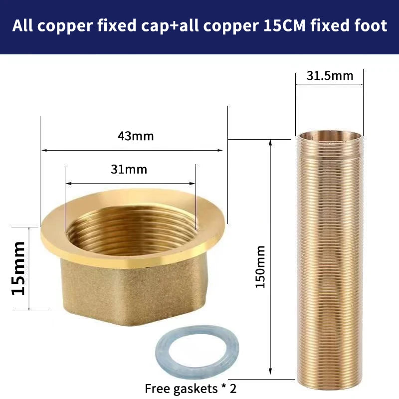 NEW Faucet Fixed Foot Screw Cold Hot Water Stainless Steel/Copper Pipe Nuts Tap Repair Nut Extension Herramientas Tools