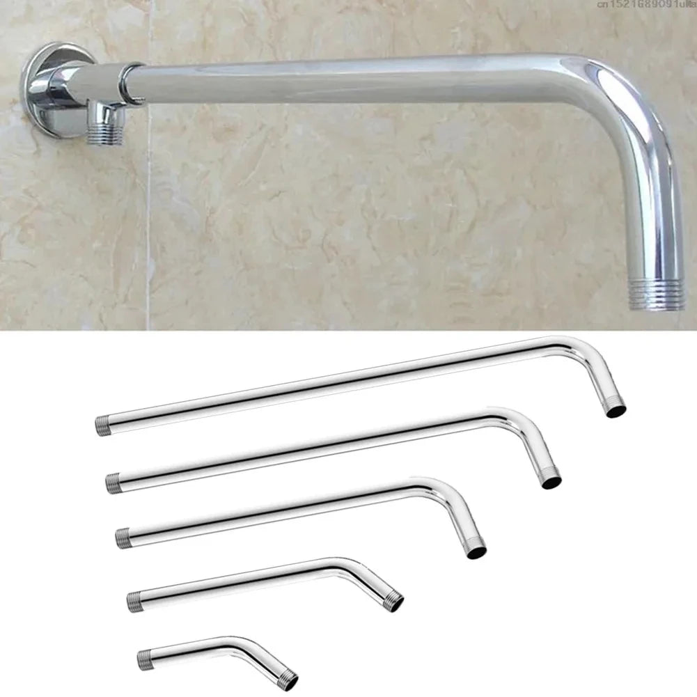1PC Shower Head Extension Arm Wall Mounted Tube Rainfall Shower Tube Extend Pipe Water-saving Faucet Regulator Stainless Steel