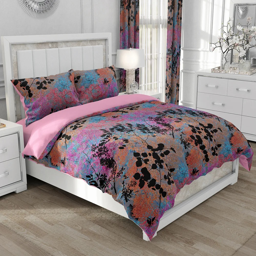 Nordic Linen Bedding set Duvet cover set King/Euro/240x220 size Bed Set Blanket/Quilt Covers for home Bedclothes bird