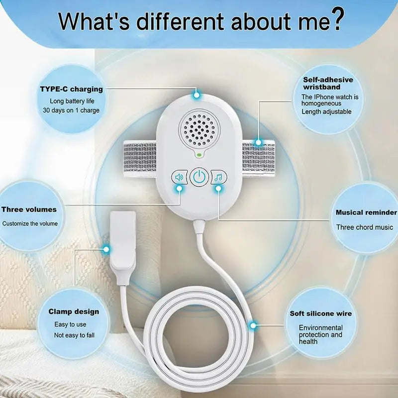 Bedwetting Sensor Rechargeable Bed Wetting Alert for Children Pee Alarm Bedwetting Monitor Sensor with Sound & Vibration Alerts