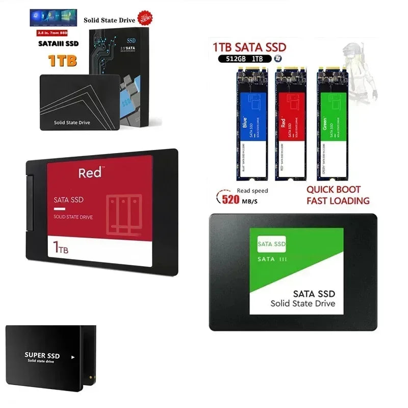 Original SATA Portable External SSD Hard Drive 3 Interface High Speed Large Capacity Storage for Laptops Desktops Phones