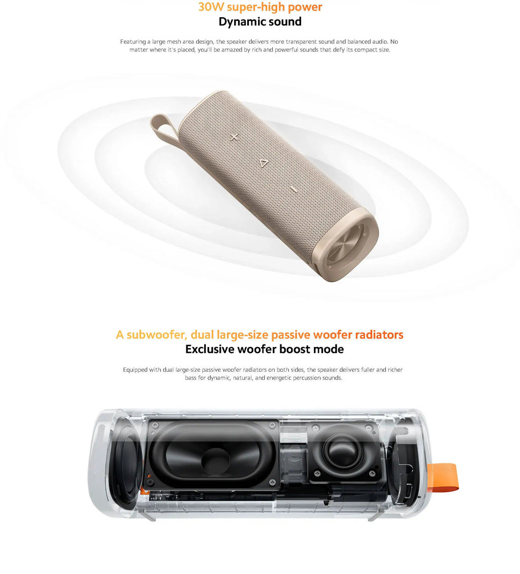 Global Version Xiaomi Sound Outdoor 30W Portable Speaker 12-Hour Ultra-Long Battery Life IP67 Bluetooth 5.4 TWS Stereo Combo