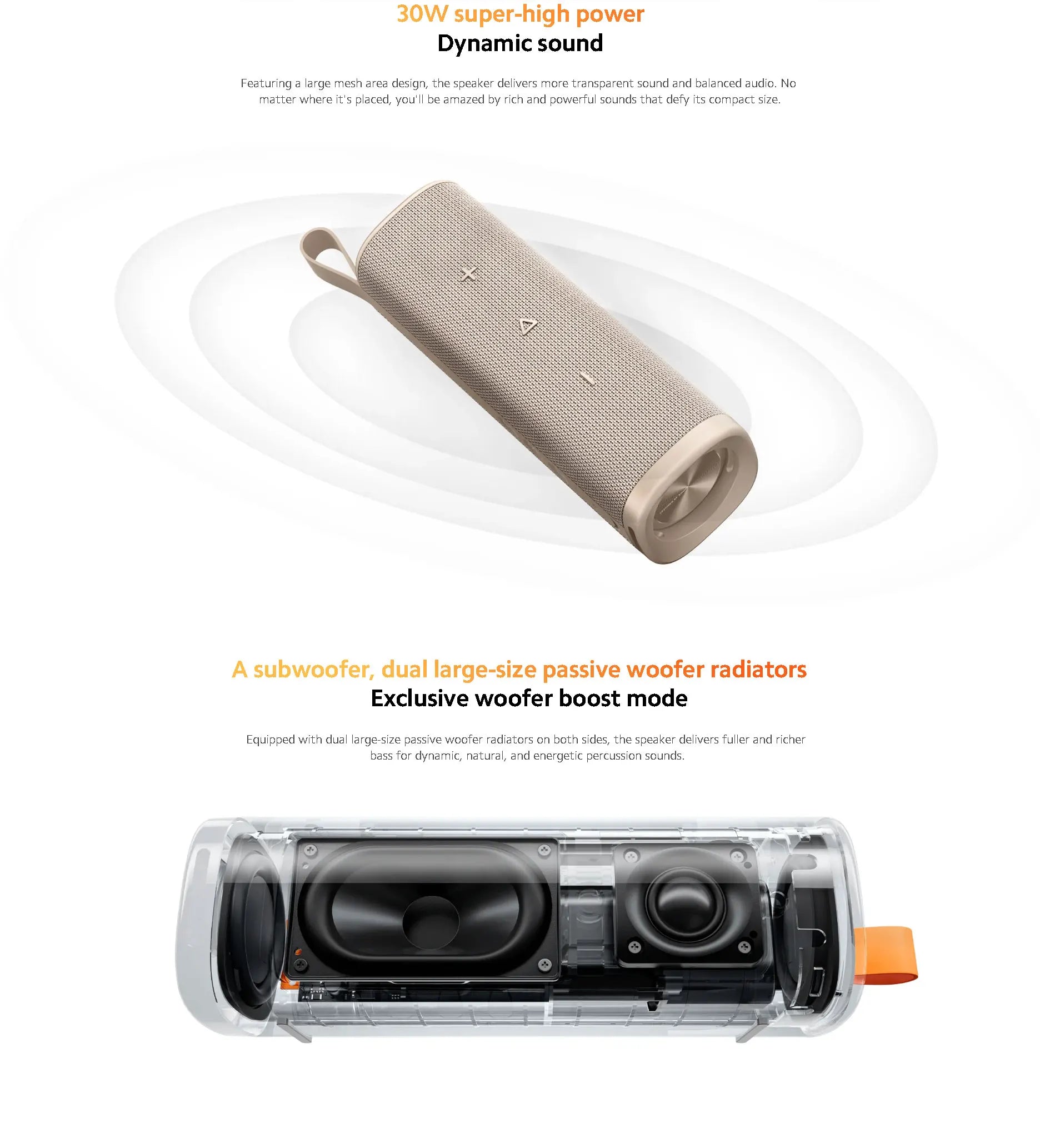 Global Version Xiaomi Sound Outdoor 30W Portable Speaker 12-Hour Ultra-Long Battery Life IP67 Bluetooth 5.4 TWS Stereo Combo