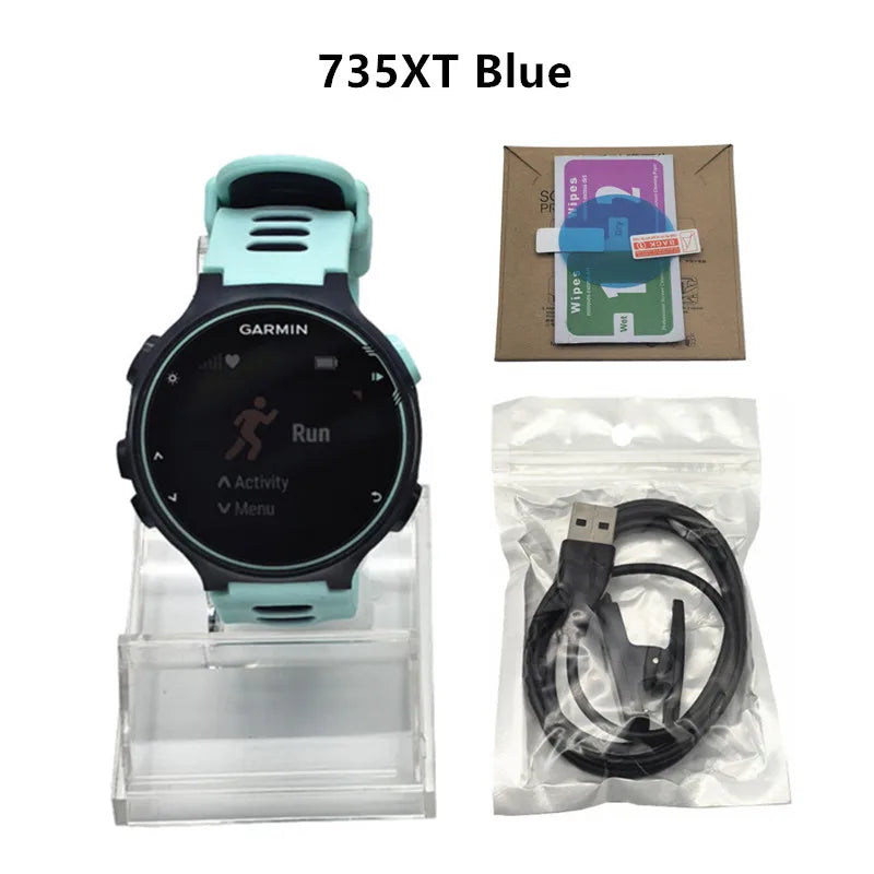 Original Garmin Forerunner 735XT GPS Sport Heart Rate Monitoring Watch Support Russian Spanish. Portuguese 95% New