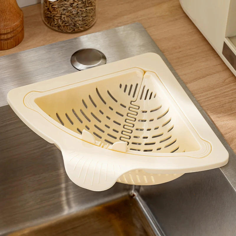 Storage Container Capacity Suction Cup Kitchen Sink Strainer Basket with Simple Installation Corner Sink Trash for Kitchen