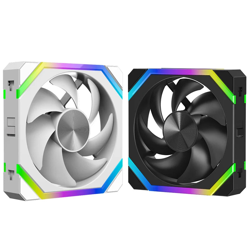 JUMPEAK CS120 ARGB Cooling Fan 360mm 240mm Modular Stackable Splicing PWM Silent 120mm RGB Fans For Gaming PC Case Water Cooler