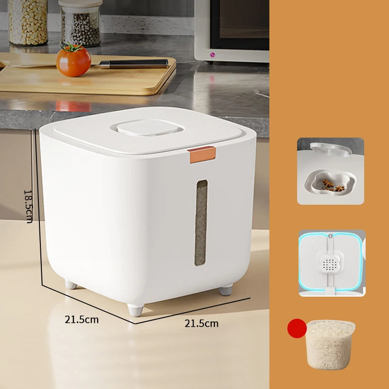 Food Grade Rice Dispenser Cereal Container Storage Moisture-proof Household Cereal Storage Box Soy Corn