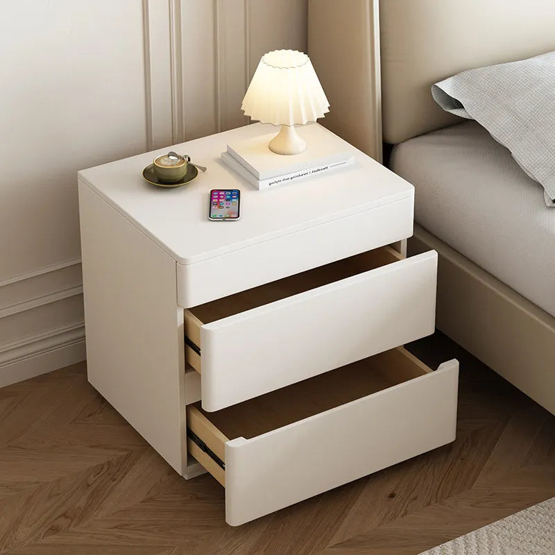 Cream Nordic Bedside Table With Secret Compartment Safe Modern Minimalist Nightstands Rustic Glamour Table De Chevet Furnitures