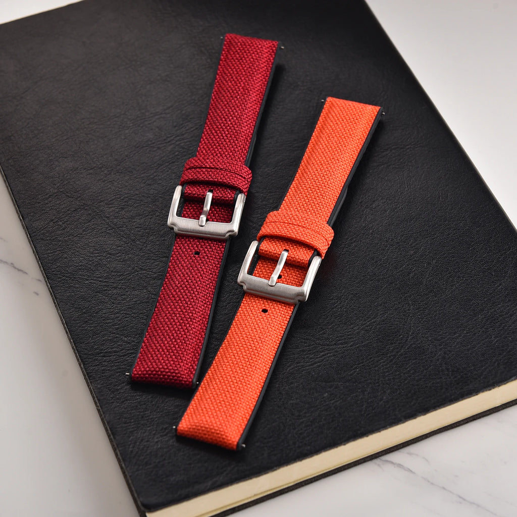 18/19/20/21/22mm For Cordura Sailcloth Nylon Strap Silicone Rubber Quick Release Band for Seiko Omega Cartier Smartwatch Belt