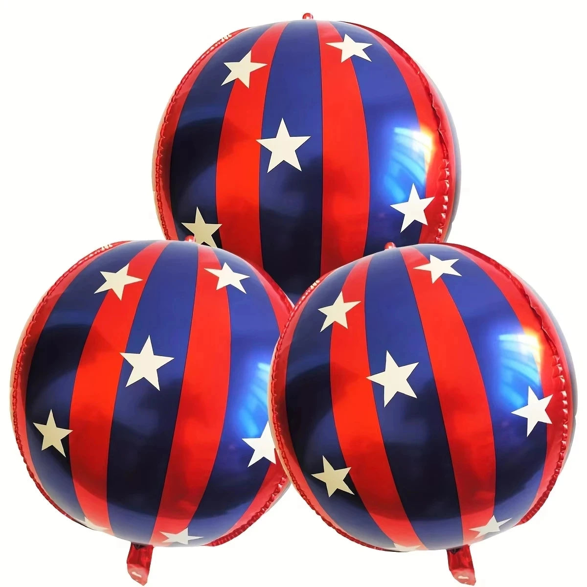 3 Pcs 22 Inch 4D Striped Star Aluminum Film Balloon Ktv Mall Home School Decoration Circus Party Supplies Kids Photo Booth Props
