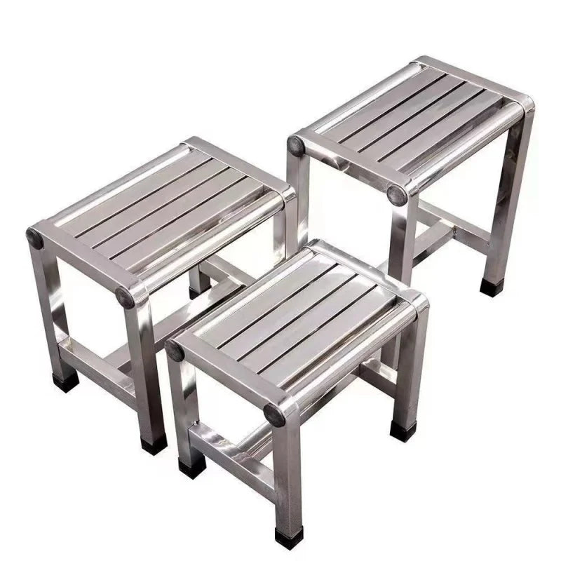 Multi-Functional Stainless Steel Square Stool - Waterproof Anti-slip Thick And Durable Suitable For Indoor and Outdoor Use.