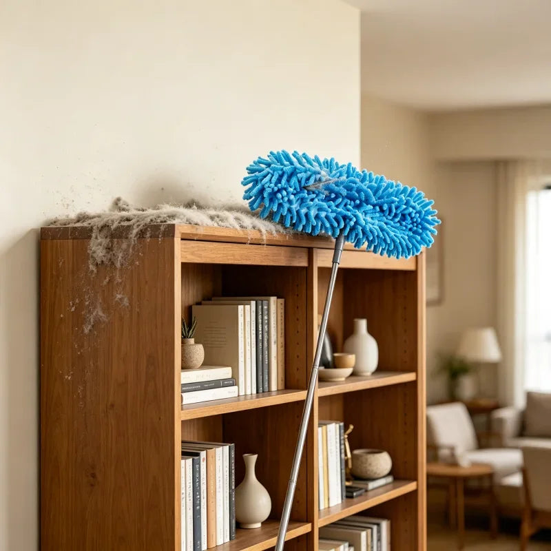 Chenille Duster Retractable High Altitude Cleaning Brush Flexible Ceiling Fan Dust Remover for Home Wall Roof Household Cleaning